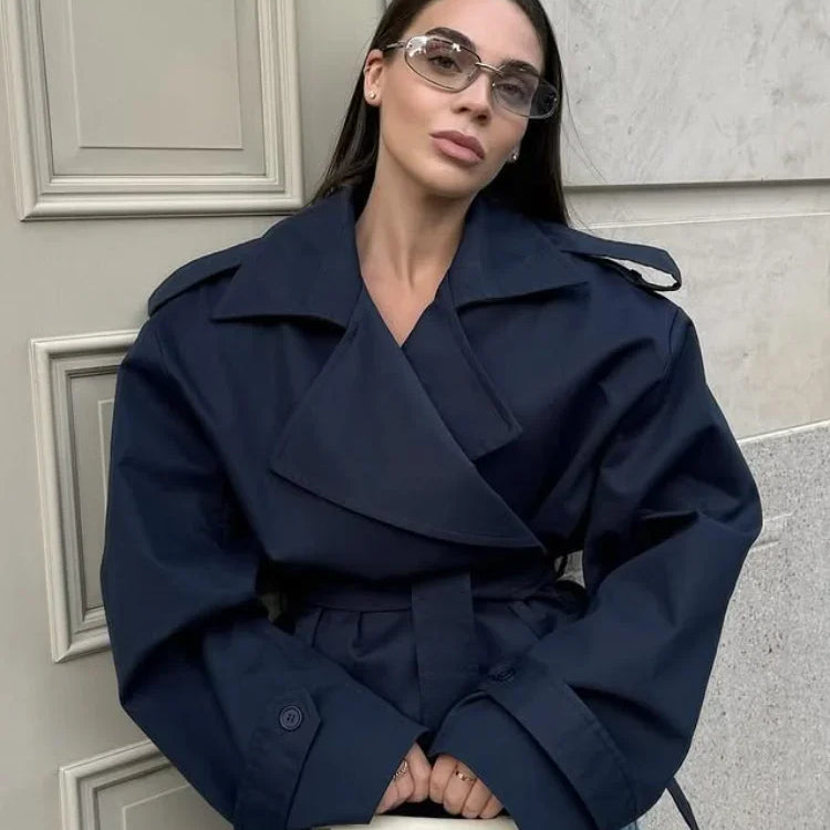 Molly Belted Cropped Trench Coat