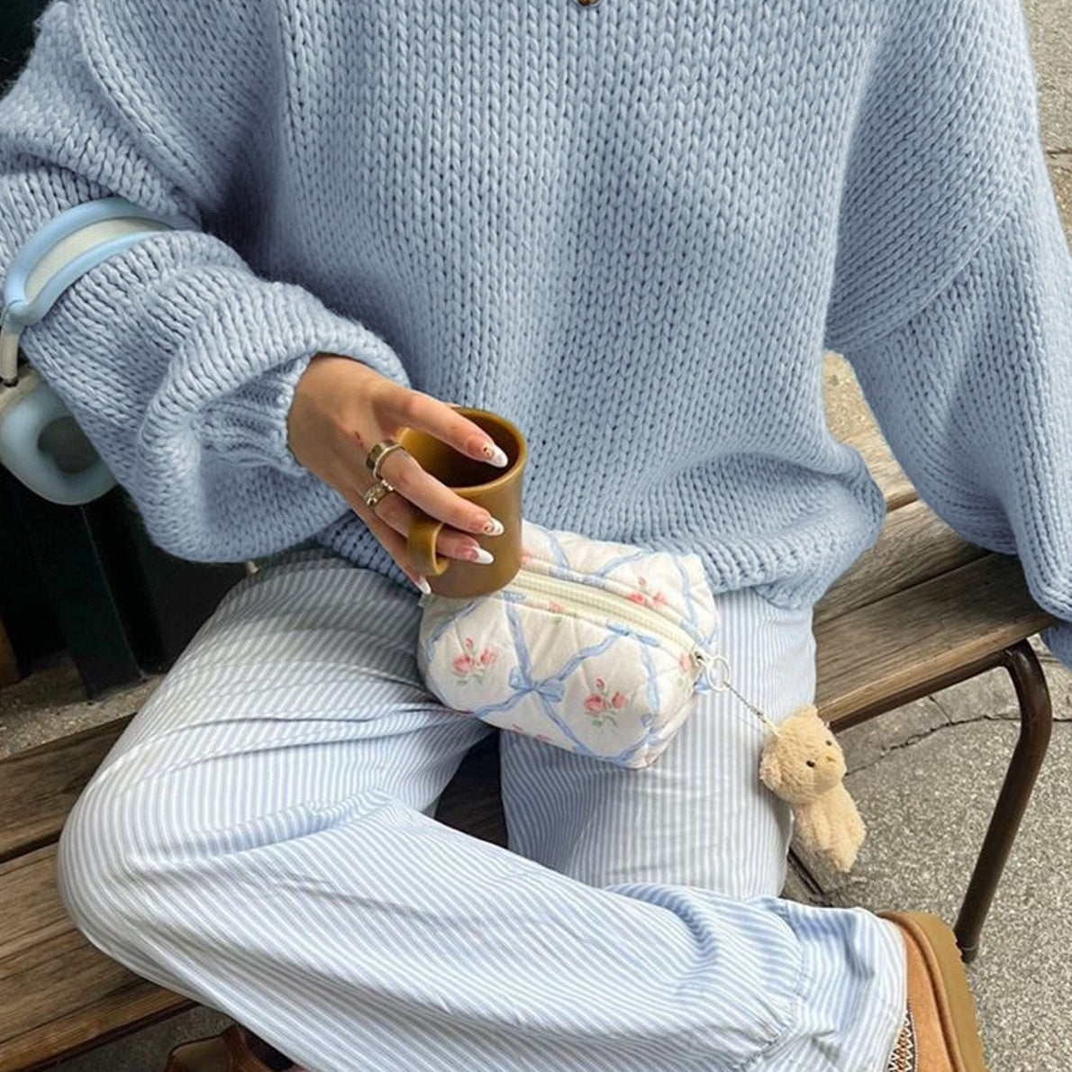 Amanda Cream Crew Neck Layering Sweater