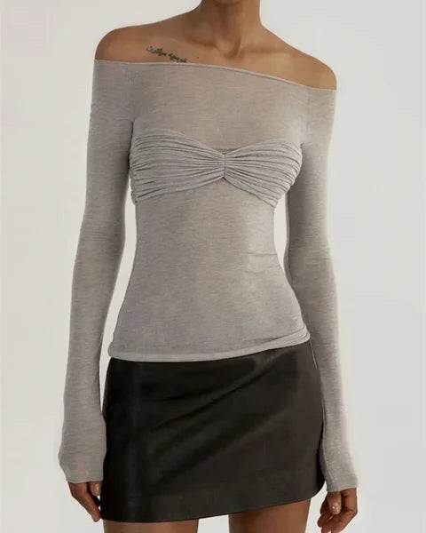 Sara Mesh Sheer Off-Shoulder Top - SOERA Store