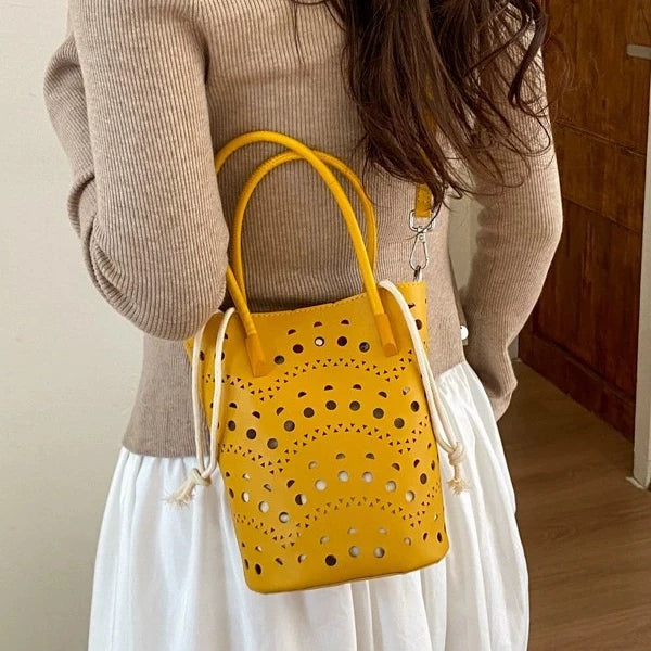 Margot Hollow-Out Bucket Bag