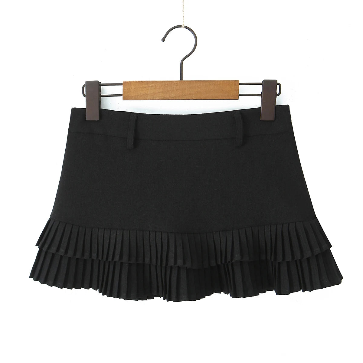 Bella Low-Waist Pleated Mini Skirt