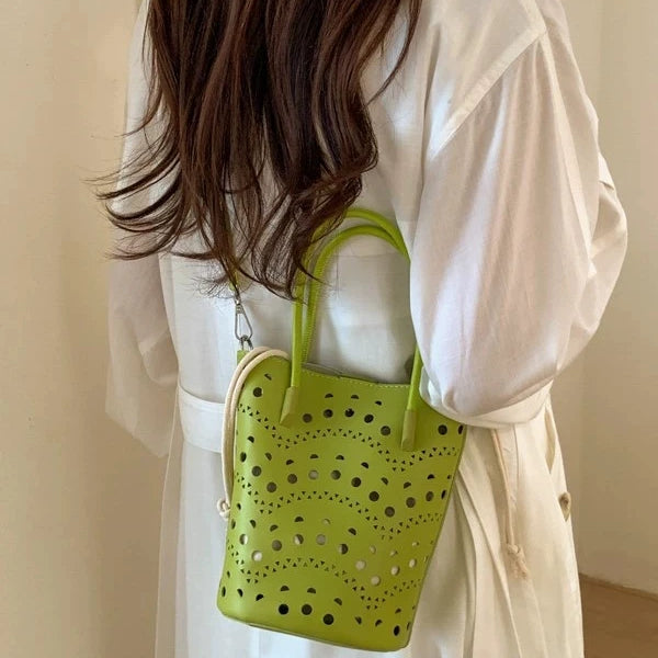 Margot Hollow-Out Bucket Bag