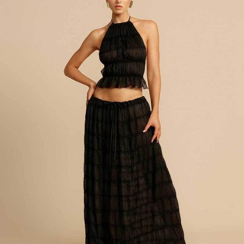Valerie two-piece set with frill details - SOERA Store