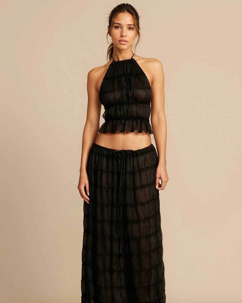 Valerie two-piece set with frill details - SOERA Store