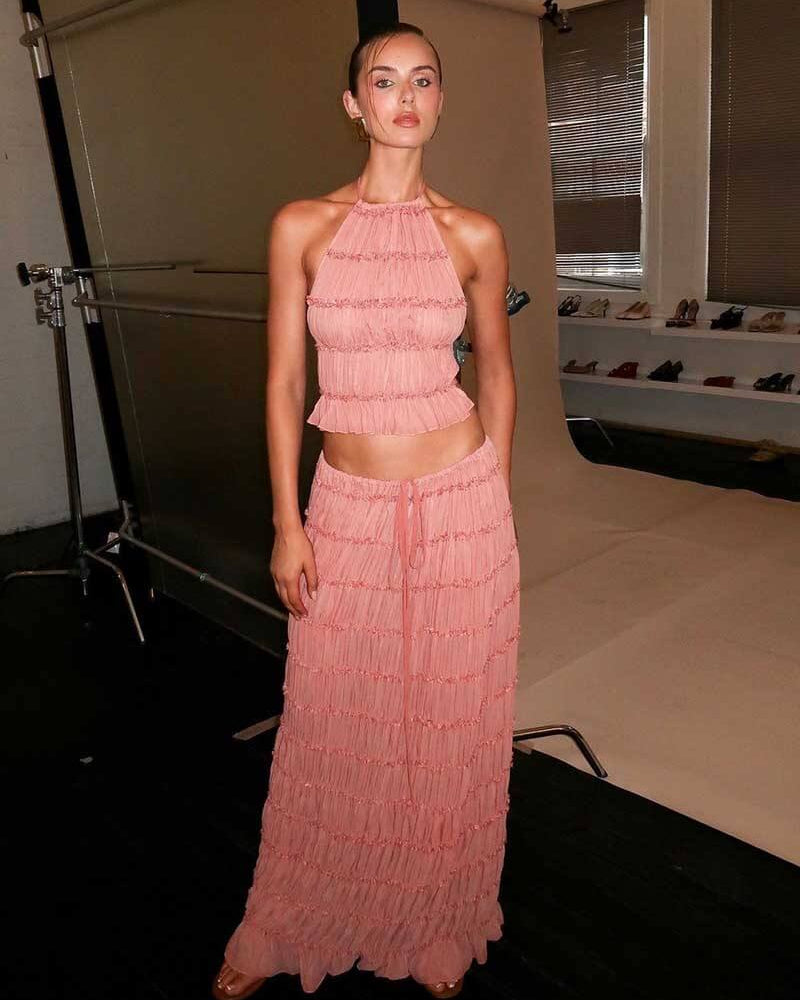 Valerie two-piece set with frill details - SOERA Store