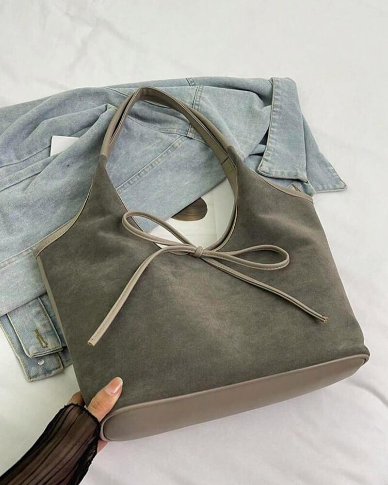 Florence Suede Bow Bag - SOERA Store
