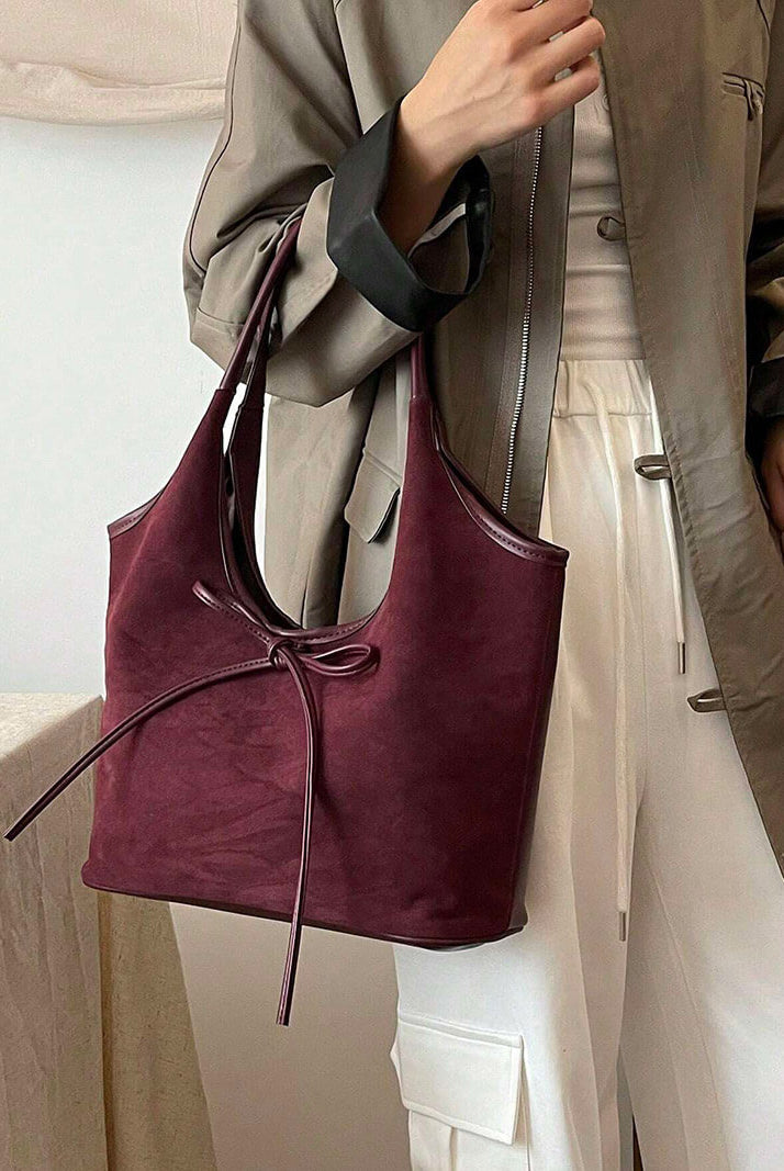 Florence Suede Bow Bag - SOERA Store