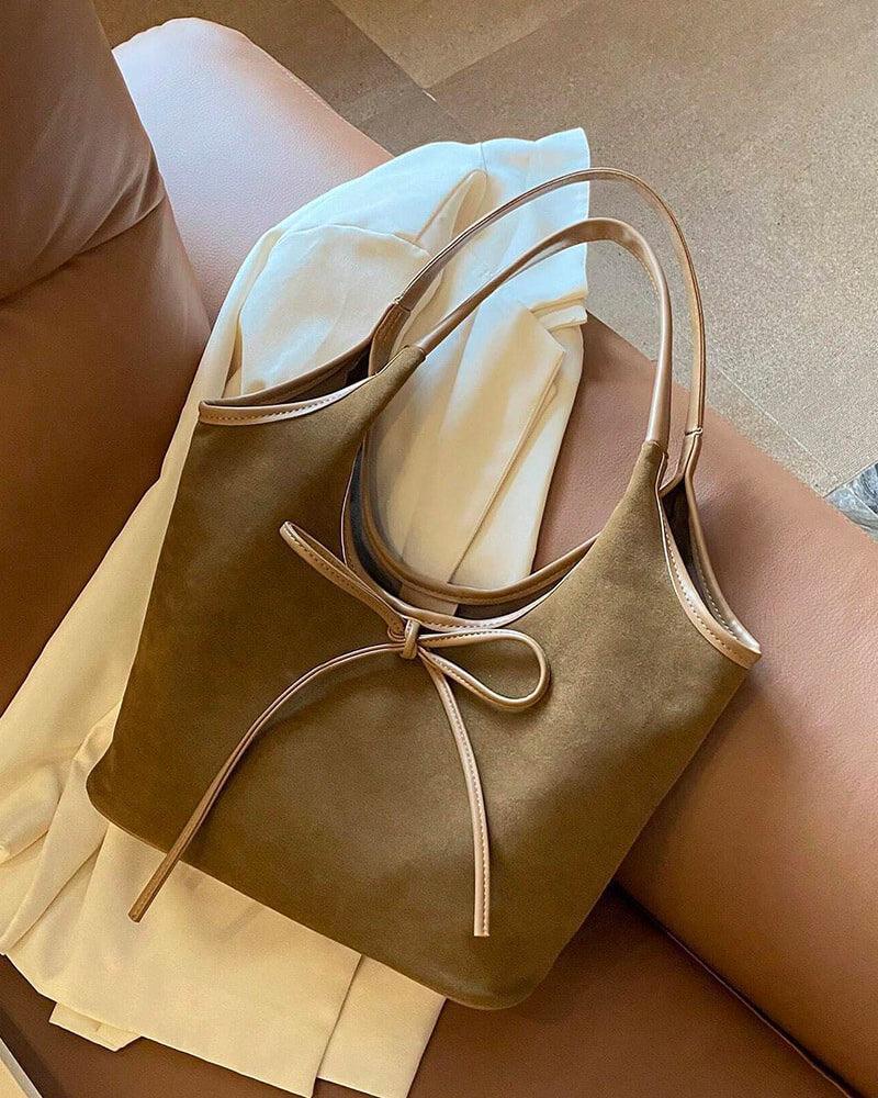 Florence Suede Bow Bag - SOERA Store