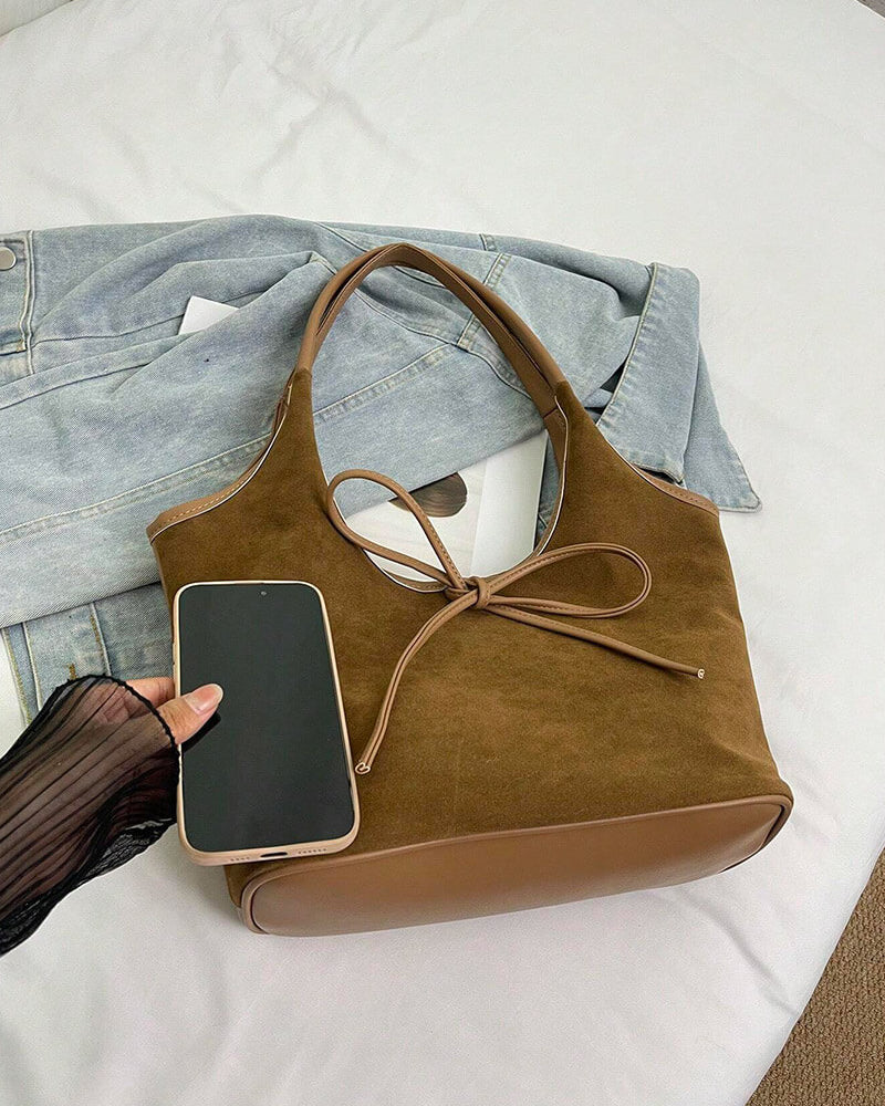 Florence Suede Bow Bag - SOERA Store