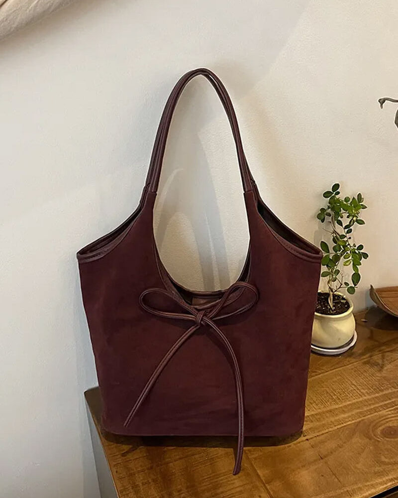 Florence Suede Bow Bag - SOERA Store