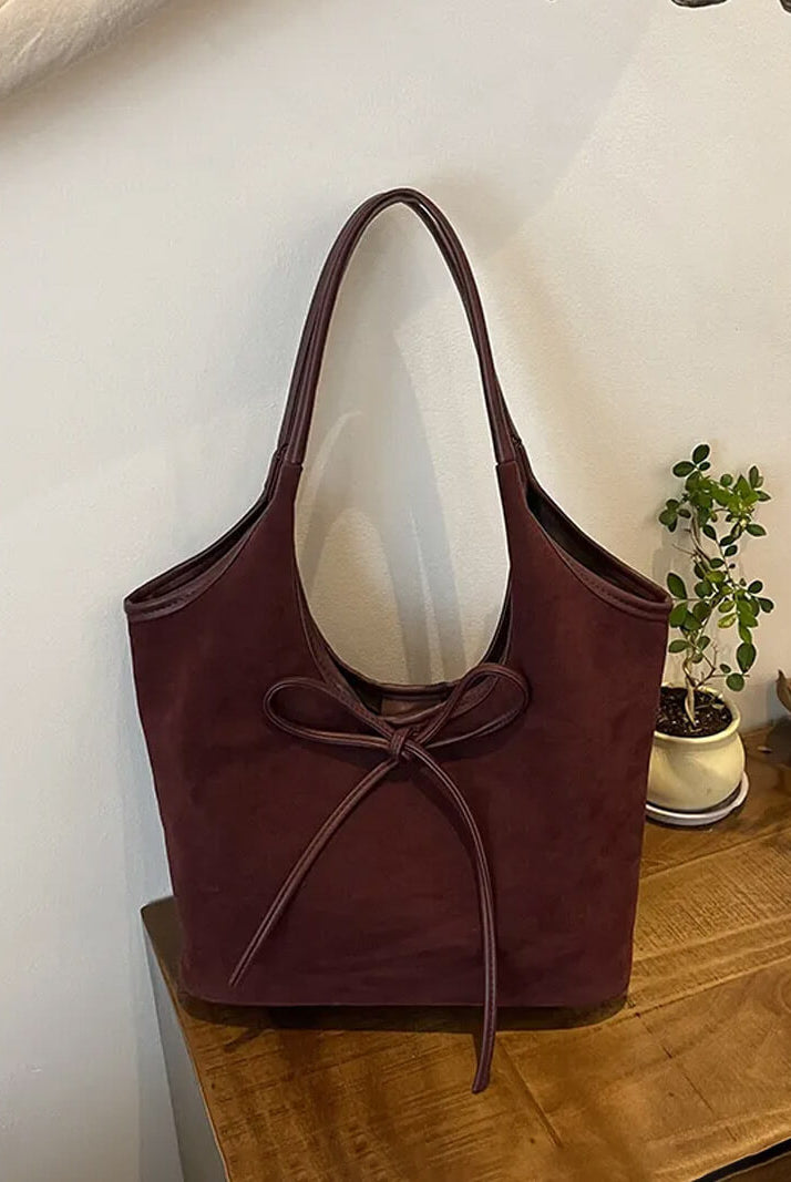 Florence Suede Bow Bag - SOERA Store