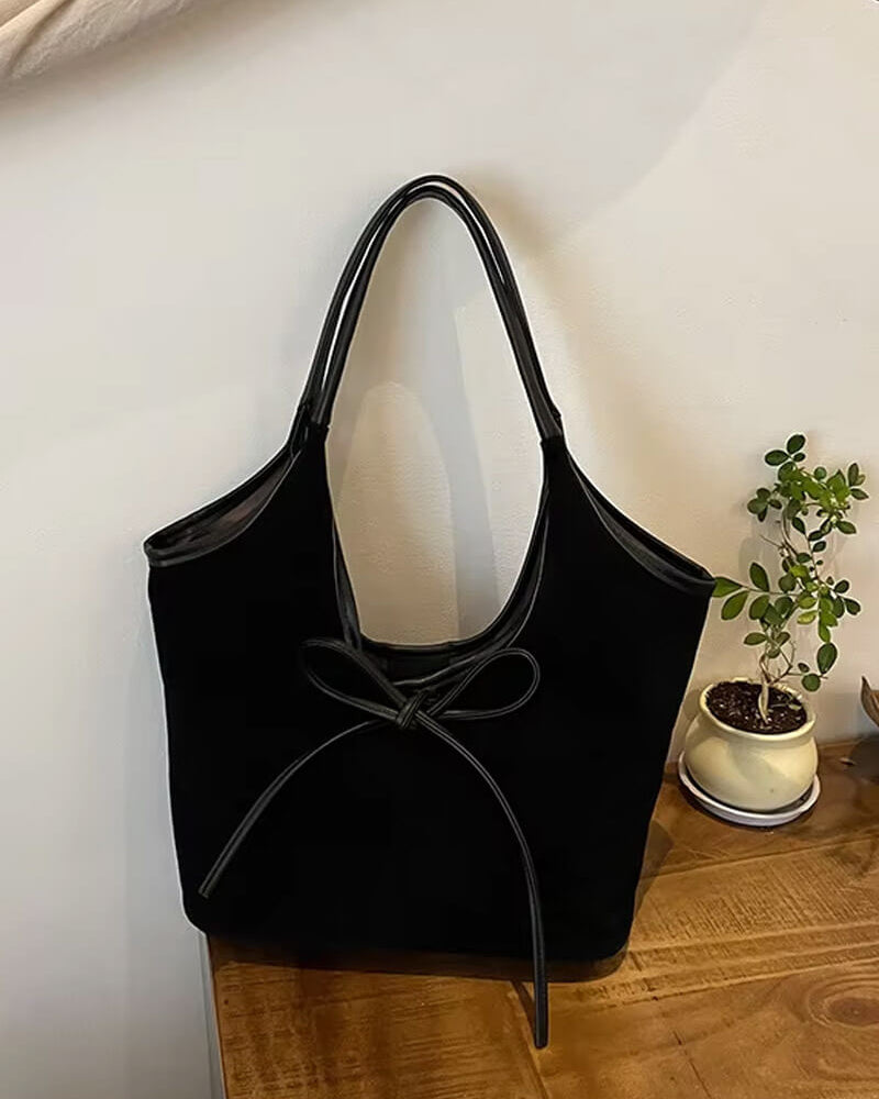Florence Suede Bow Bag - SOERA Store