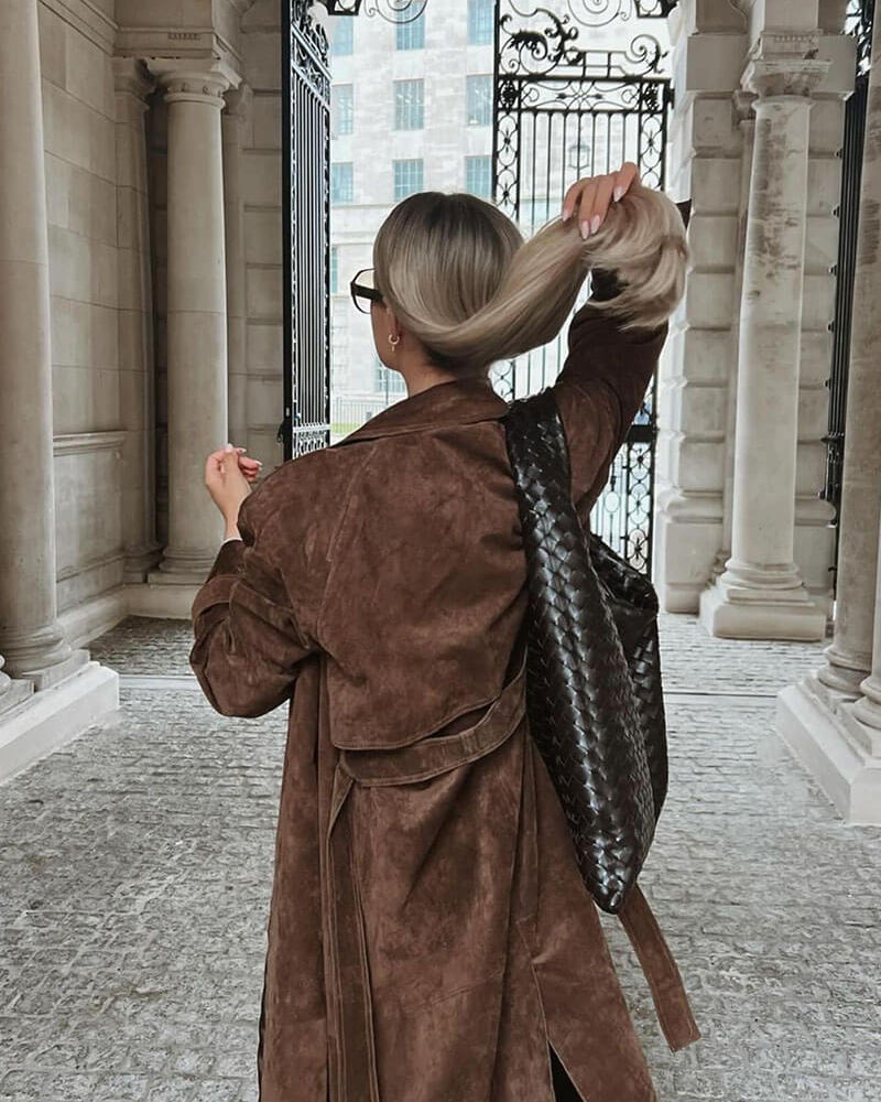 Molly faux suede Trenchcoat - SOERA Store