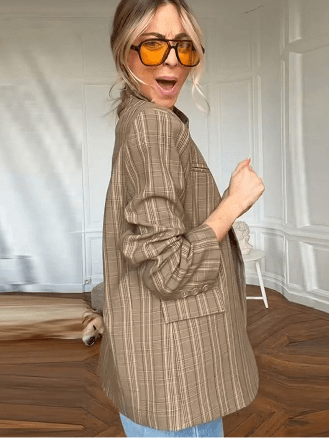 Willow Stand Collar Striped Suit Jacket 3