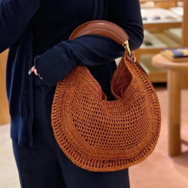 SOERA Bianca Crescent Woven Bag - Bag - Pink