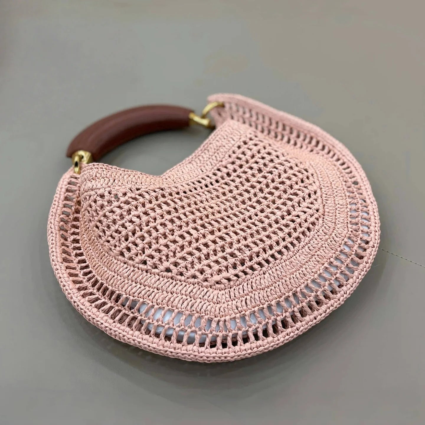SOERA Bianca Crescent Woven Bag - Bag - Pink