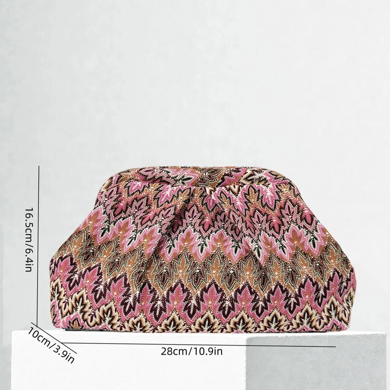 SOERA Bianca Jacquard Pleated Clutch - Bag -