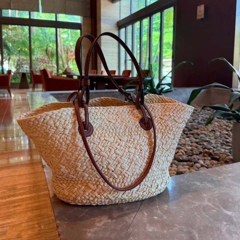 SOERA Margot Woven Summer Tote - Bag - Cream Large
