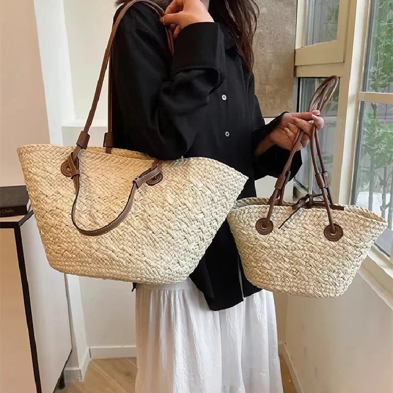 SOERA Margot Woven Summer Tote - Bag - Cream Large