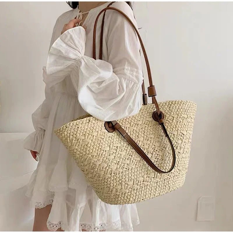SOERA Margot Woven Summer Tote - Bag - Cream Large
