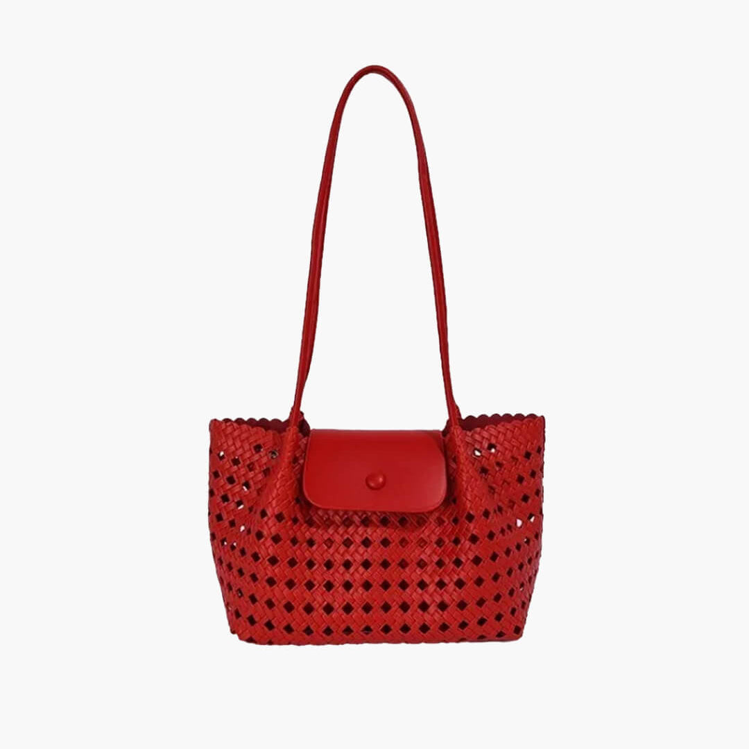 SOERA Marina Embossed Shoulder Bag - Bag - SOERA-115459-RED-OS-67747 Red