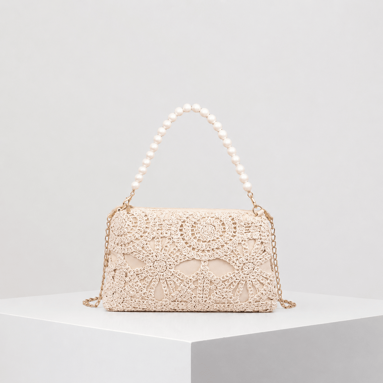 SOERA Sophia Floral Boho Clutch - Bag - Cream