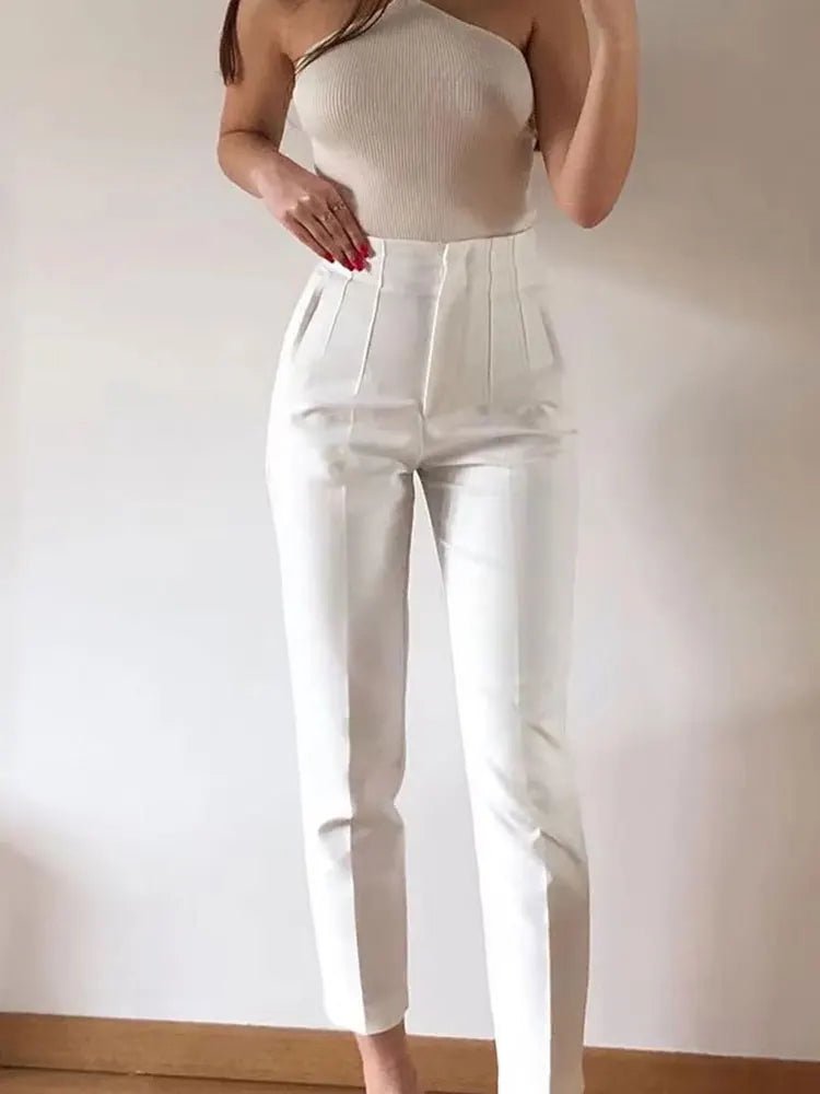 SOERA Maricar High Waist Pencil Pants - Bottoms - White XS