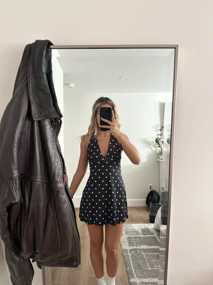 SOERA Ailenka Backless Polka Dot Mini Dress - Dress - SOERA-908099-DEF-M-54979 M