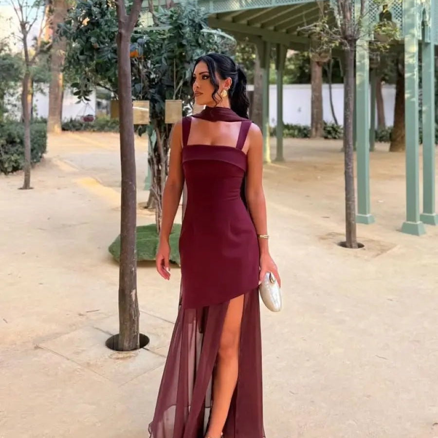 SOERA Astoria Strapless Bodice Maxi Dress - Dress - Burgundy S