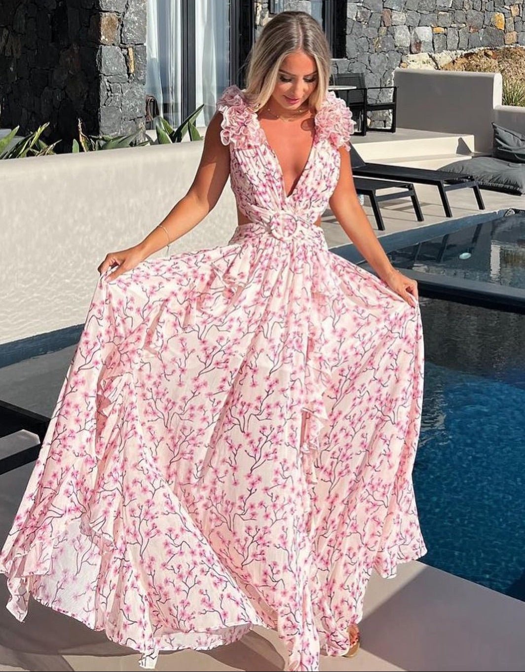 SOERA Beatrice Chic Summer Elegance Maxi Dress - Dress - Pink S
