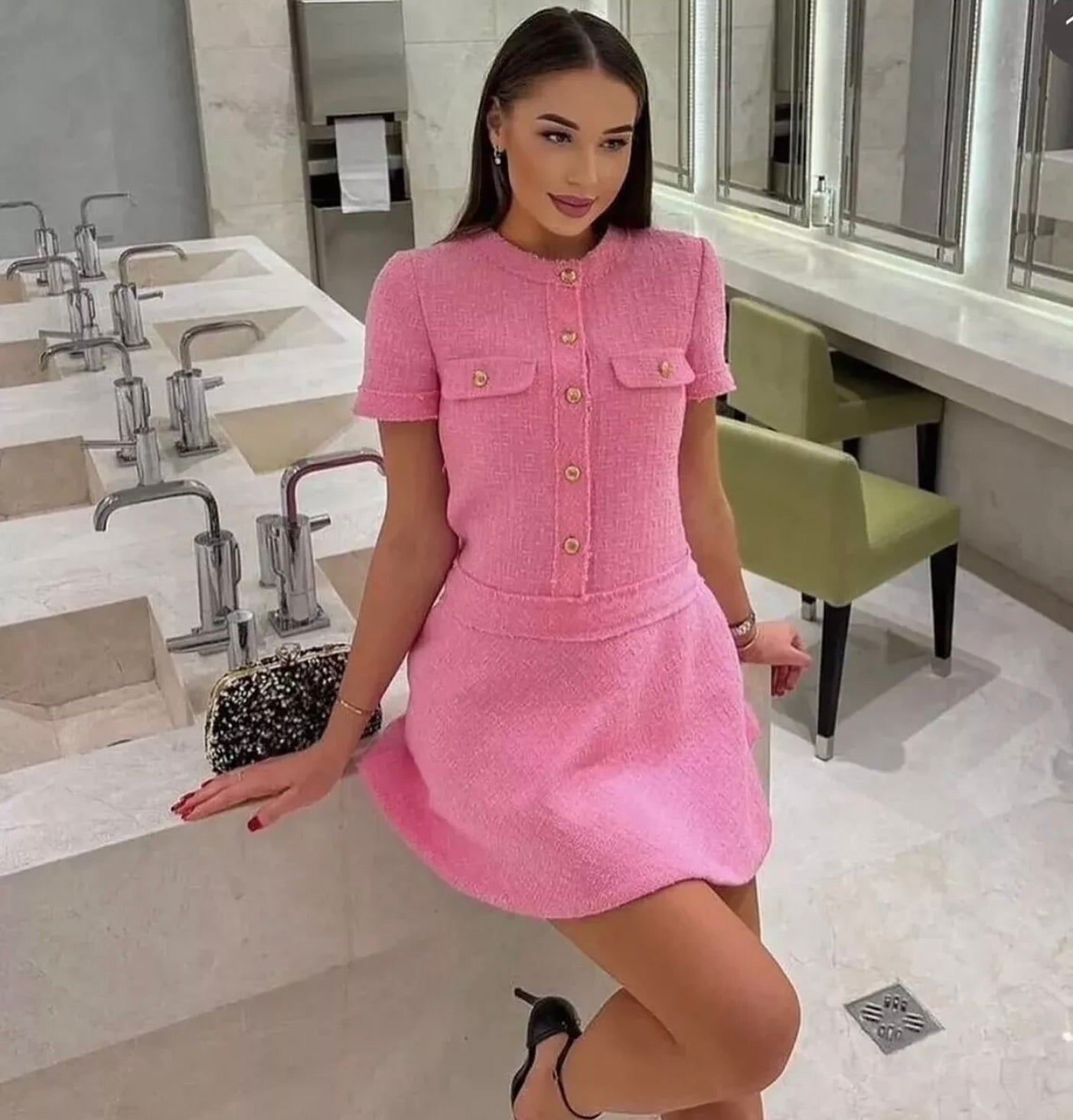 SOERA Beatrice Slim Fit Summer Dress - Dress - Pink S