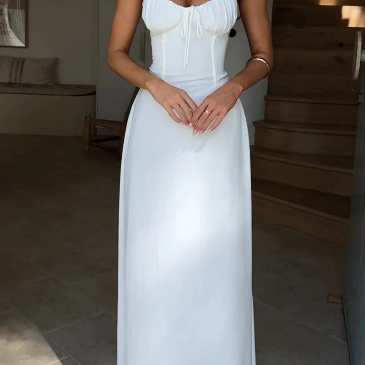 SOERA Bianca Corset Bodice Maxi Dress - Dress - White S