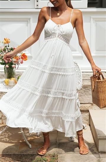 SOERA Elena Sleeveless Bohemian Long Sundress - Dress - XS
