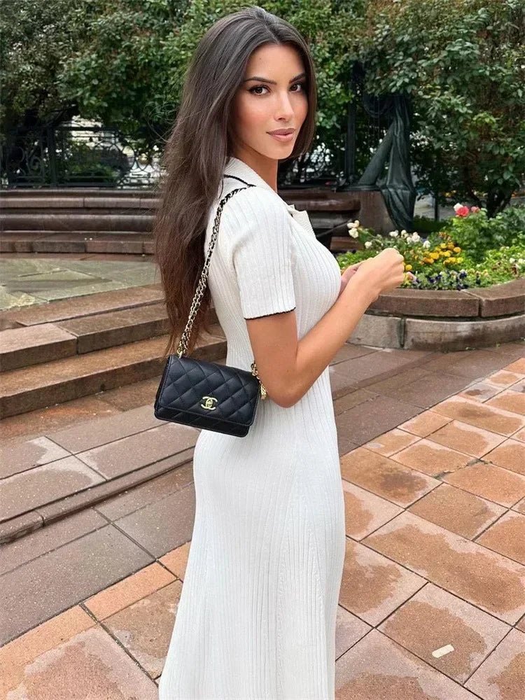 SOERA Serena Tricot Knit Dress - Dress - White L