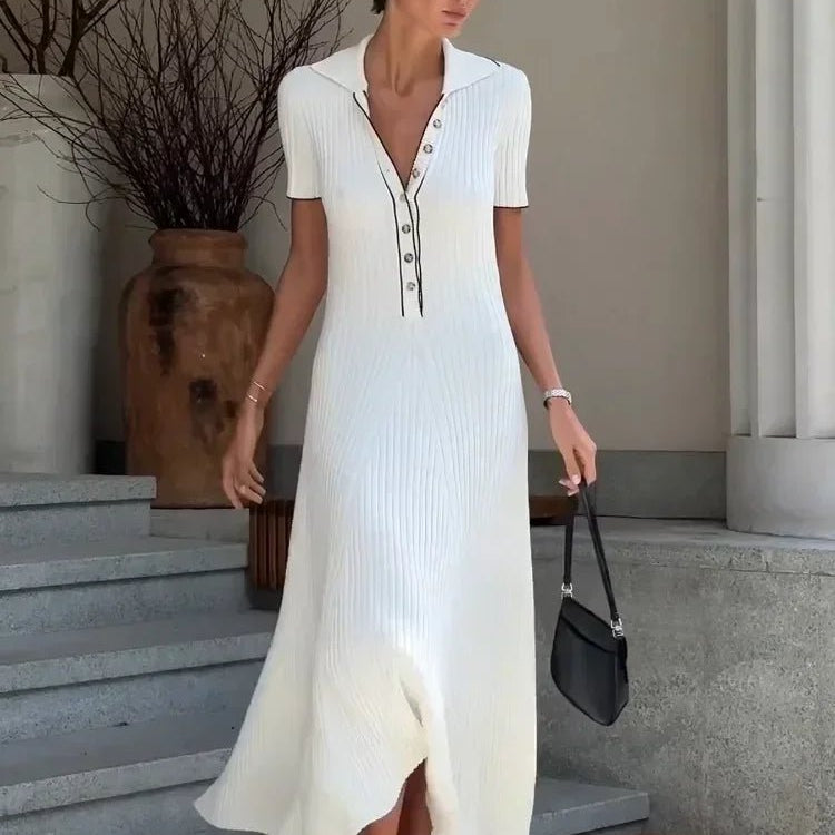 SOERA Serena Tricot Knit Dress - Dress - White S