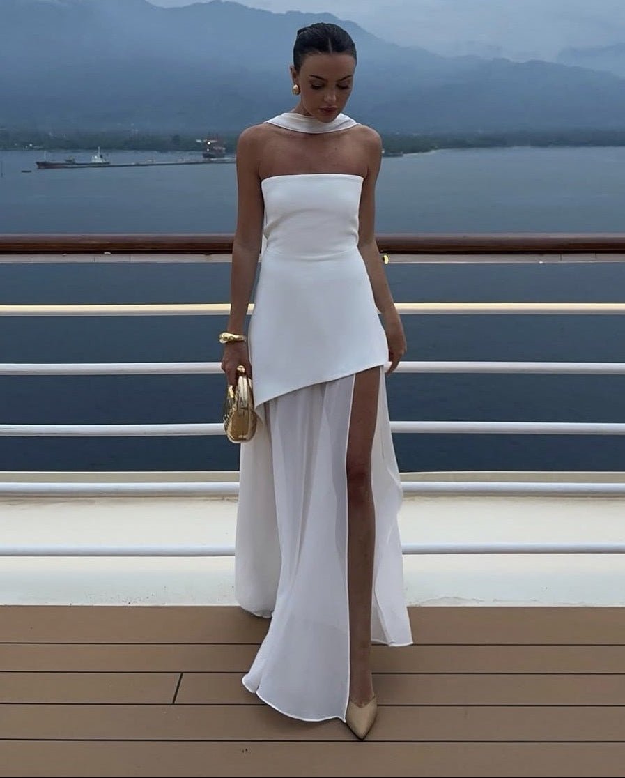 SOERA Sienna Asymmetric Maxi Dress - Dress - SOERA-763011-WHI-S-01251 White S