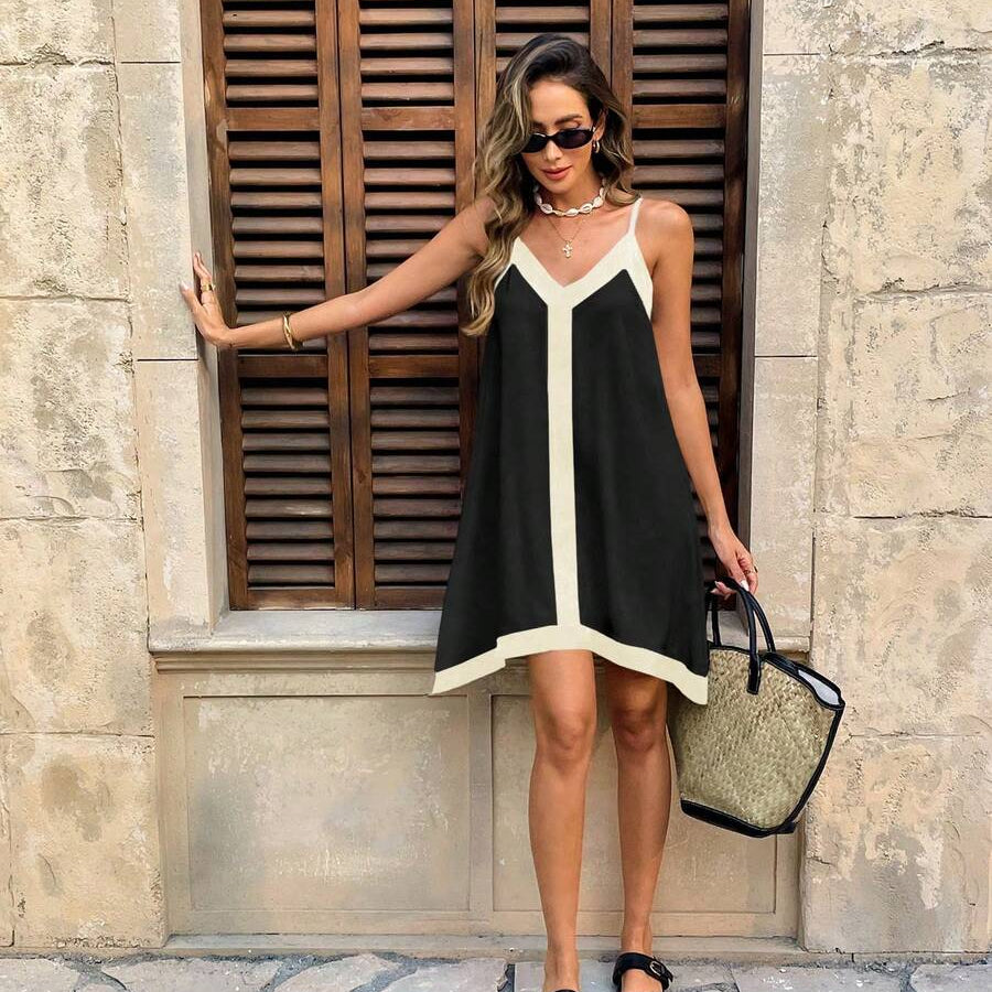 SOERA Sophia Contrast Mini Dress - Dress - SOERA-317507-NEG-XS-77987 Negro XS