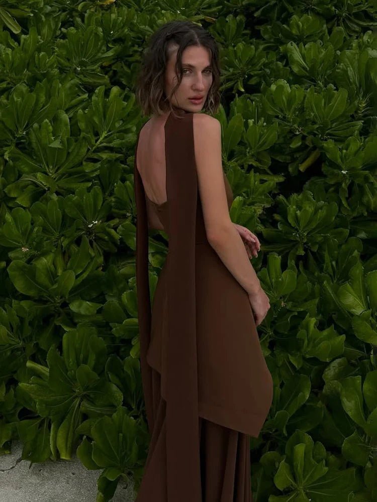 SOERA Sophia Strapless Mesh Scarf Maxi Dress - Dress - S