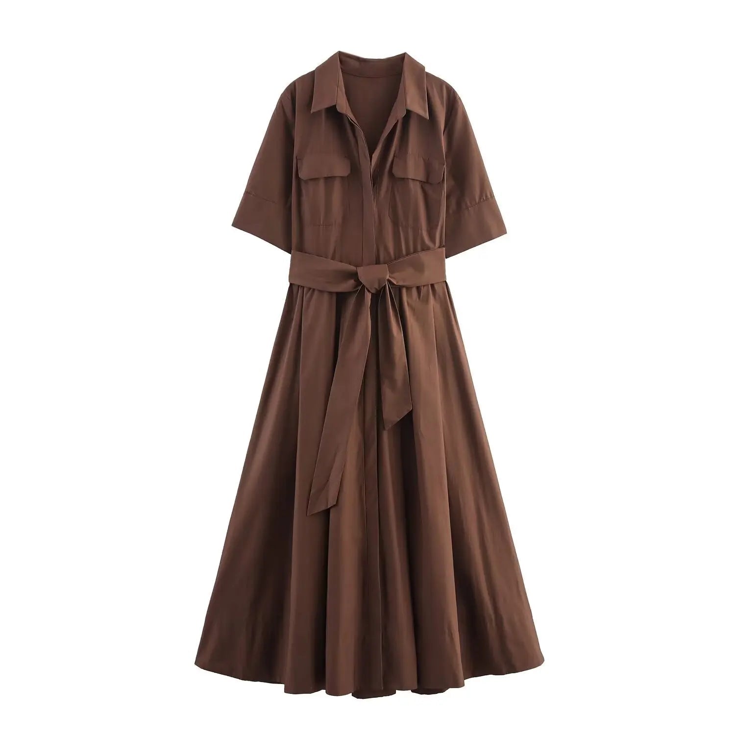 SOERA Ariane Belted Shirt Midi Dress - Dresses - Pink XS