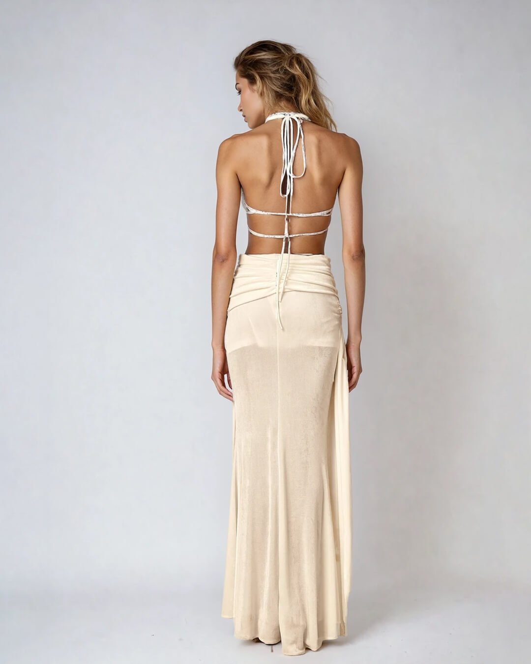 SOERA Elyse Halterneck Backless Maxi Dress - Dresses - Ca1765197968552989851 White M