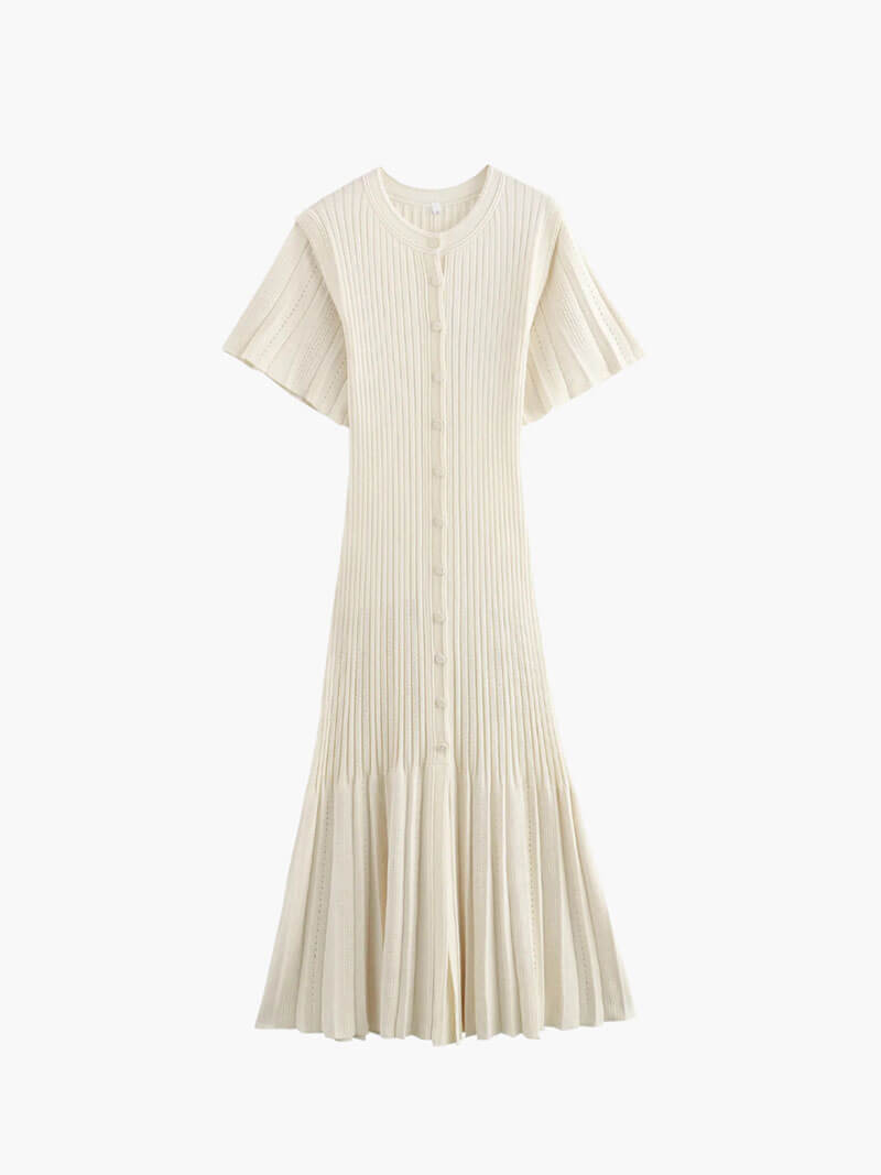 SOERA Gina midi dress - Dresses - Soera-Gina-dress-white/S Creme S