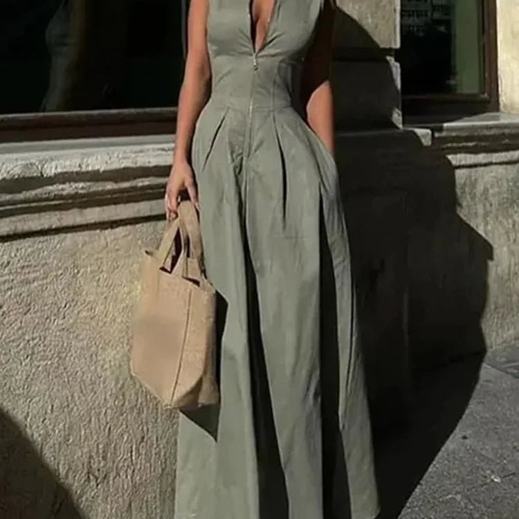 SOERA Jessica Sleeveless Midi Dress - Dresses - 1005007606639334-;Ei1772045931504329192 Army Green S