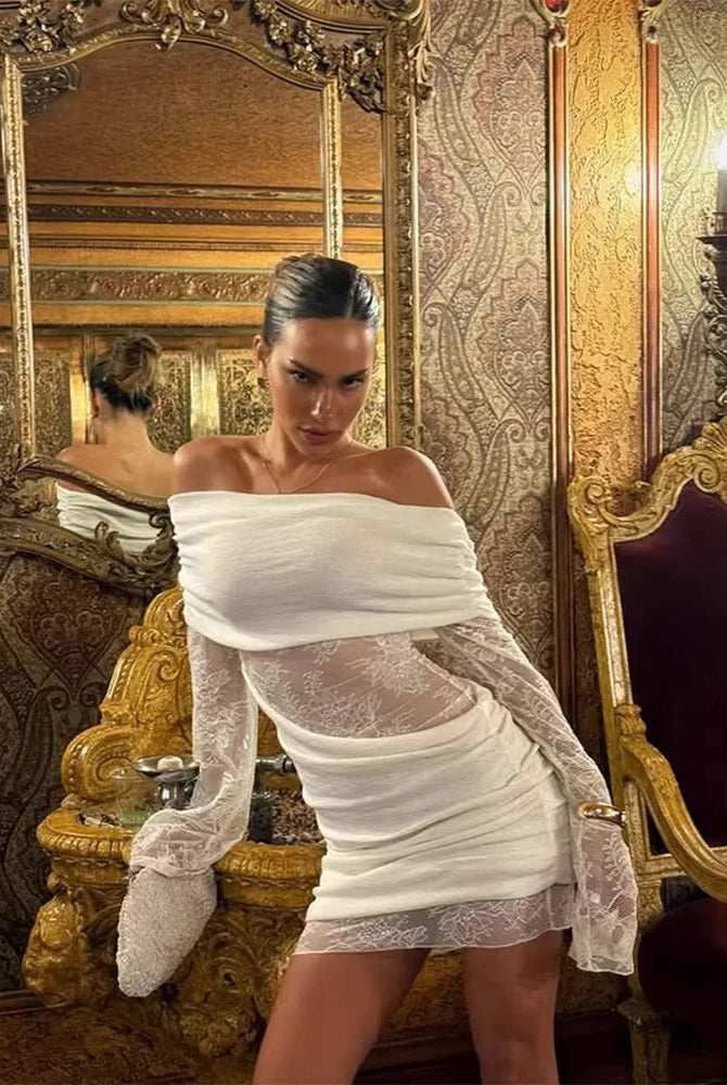 SOERA Keira Off - Shoulder Mini Dress - Dresses - 1005010776190875-;TV1771582047971444788 M