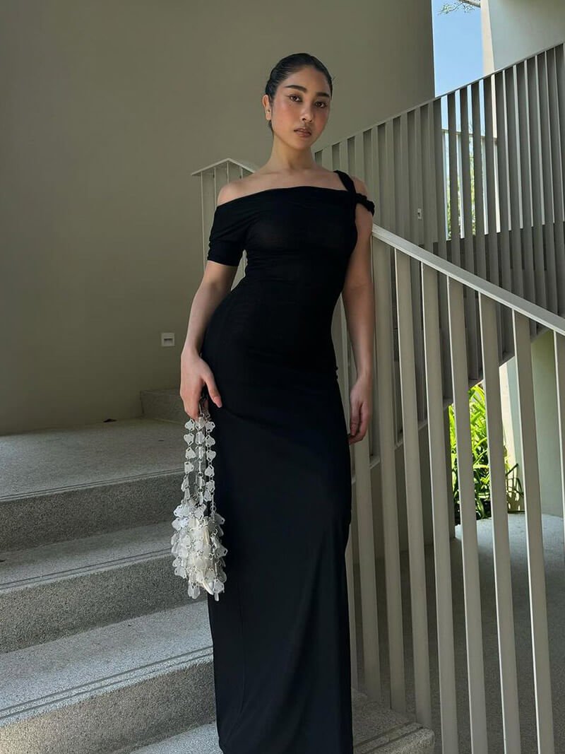 SOERA Kylie twisted maxi dress - Dresses - Soera-Naela-twisted-maxi-black/S Black S