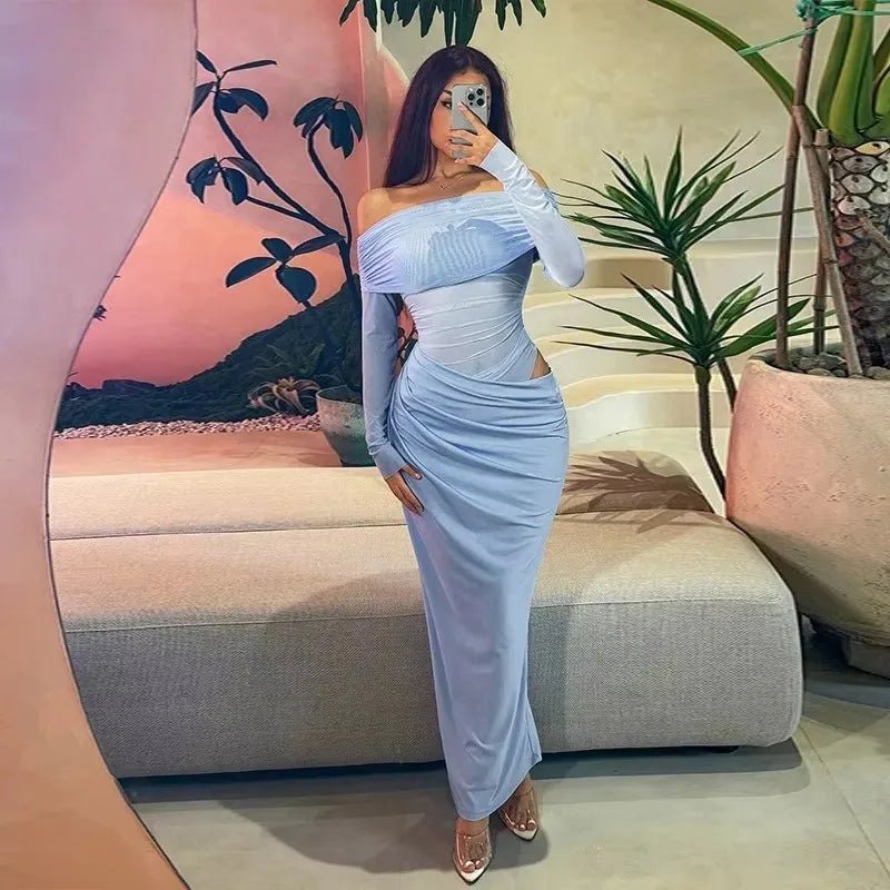 SOERA Lizy Long Sleeve Mesh Maxi Dress - Dresses - 1005008319705746-;Ey1769140532689213610 Green XS