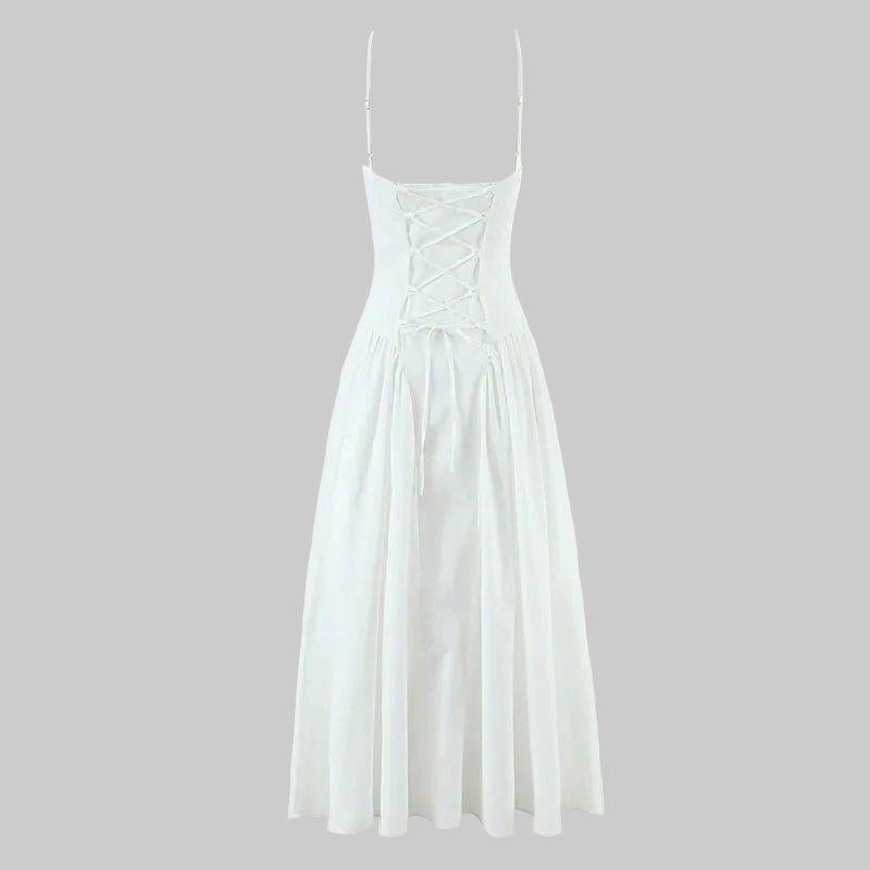 SOERA Luciana Bodice Spaghetti Strap Midi Dress - Dresses - S