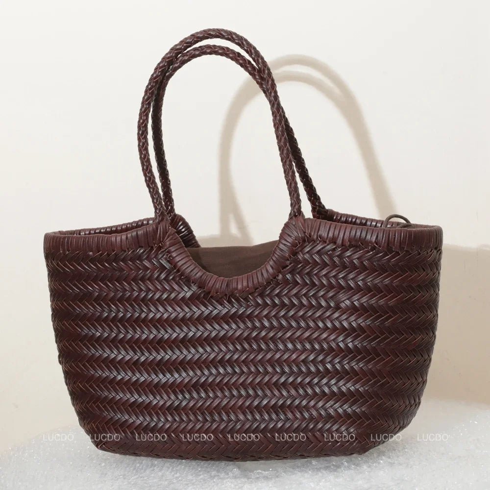 SOERA Beatrice Woven Tote Bag - Handbags - Green Small