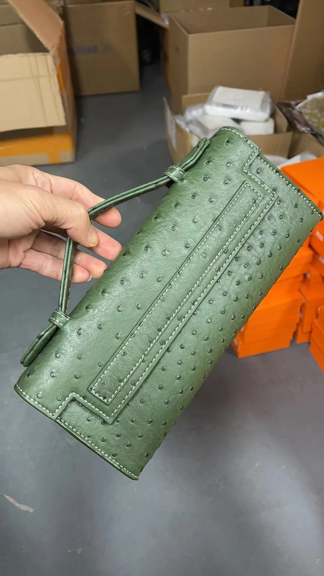 SOERA Bianca Embossed Clutch - Handbags - Green