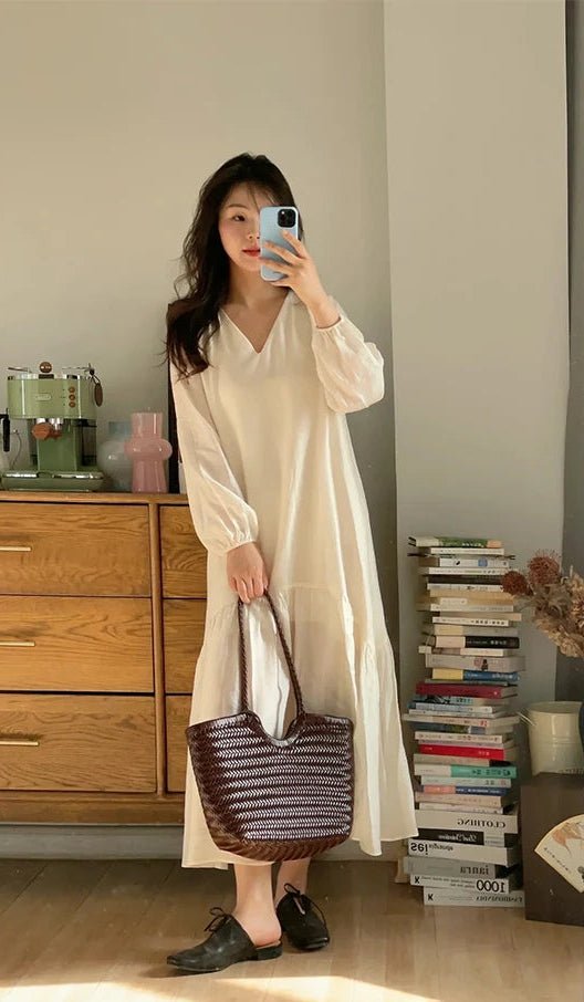 SOERA Bianca Handwoven Leather Tote Bag - Handbags - Coffee Large
