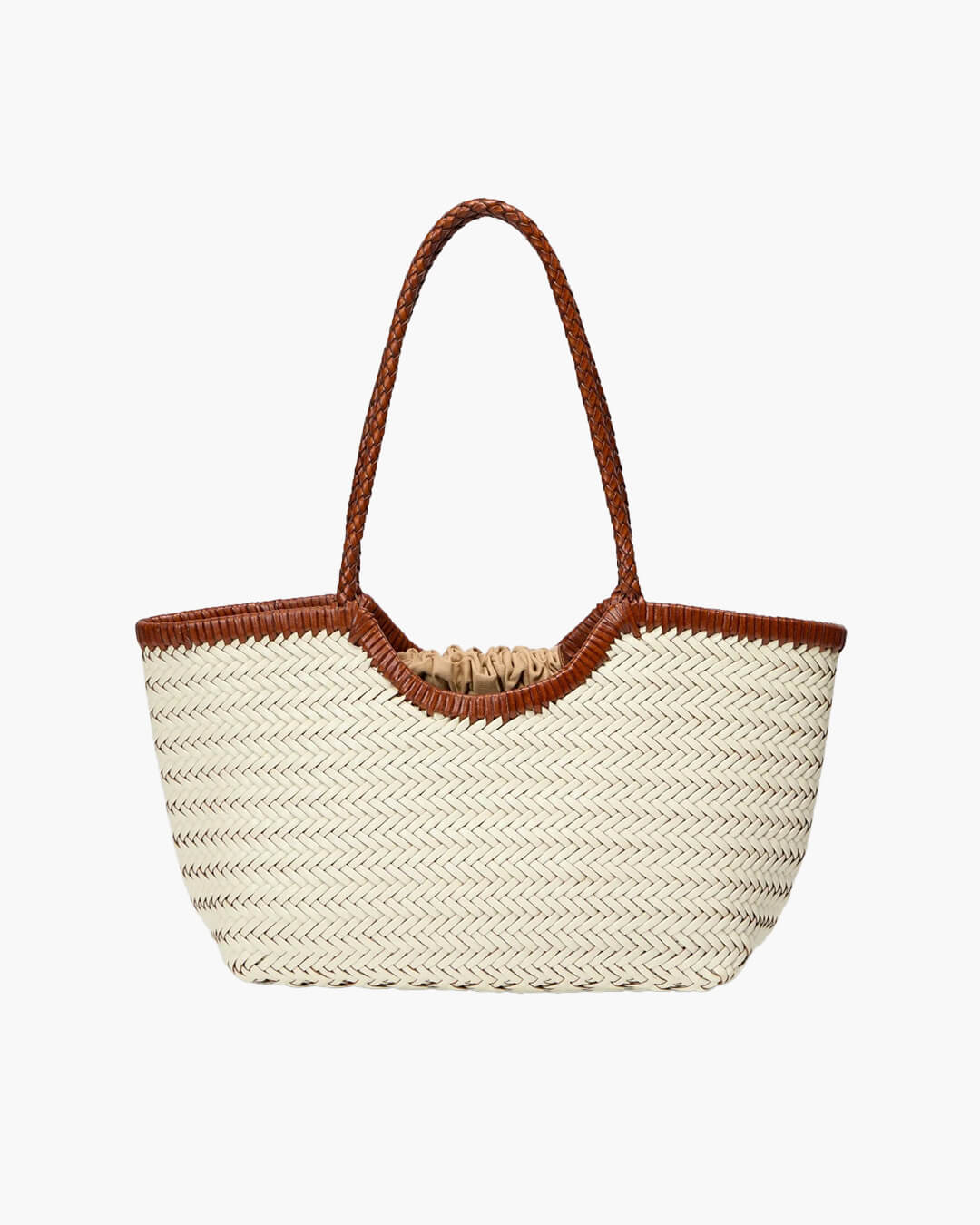 SOERA Bianca Handwoven Leather Tote Bag - Handbags - Off - White Large